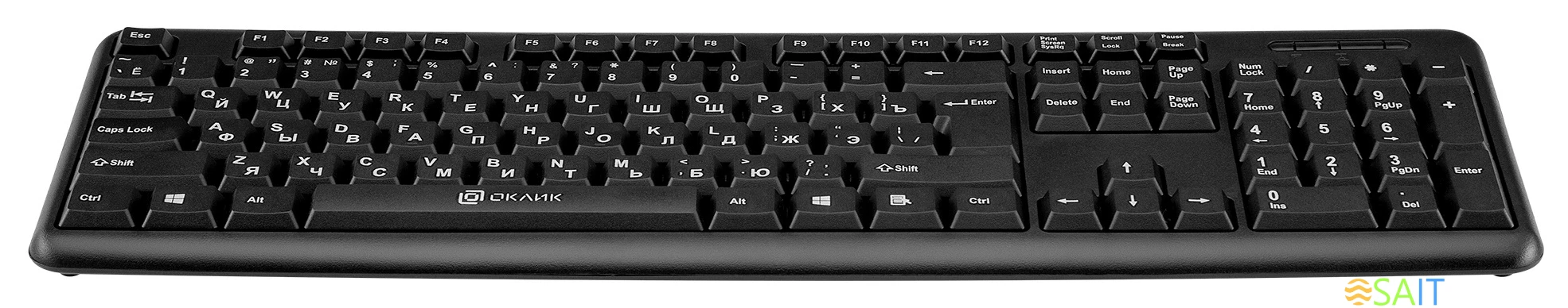 Клавиатура Оклик 180M черный PS/2 (313180)