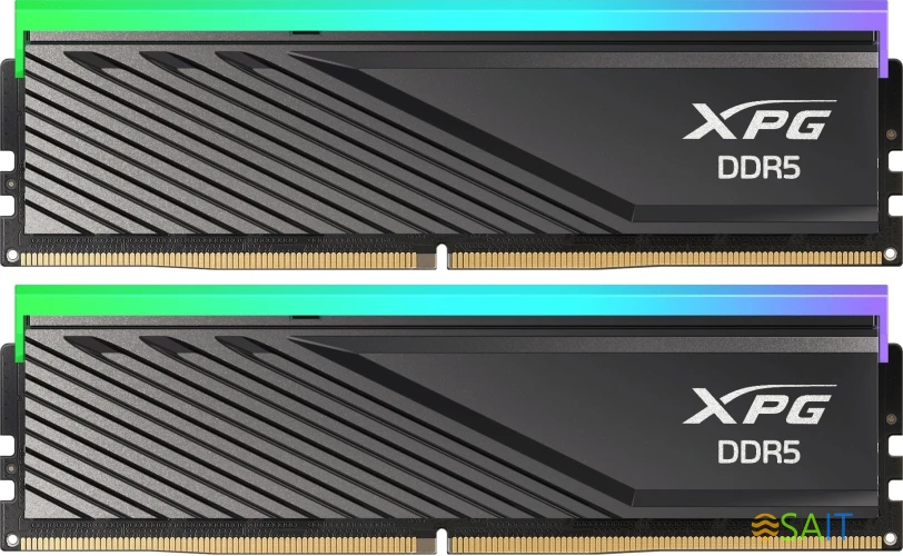 Память DDR5 2x16GB 6400MHz A-Data AX5U6400C3216G-DTLABRBK XPG Lancer Blade RGB RTL Gaming PC5-51200 CL32 DIMM ECC 288-pin 1.4В kit dual rank с радиатором Ret