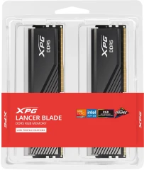 Память DDR5 2x16GB 6400MHz A-Data AX5U6400C3216G-DTLABRBK XPG Lancer Blade RGB RTL Gaming PC5-51200 CL32 DIMM ECC 288-pin 1.4В kit dual rank с радиатором Ret
