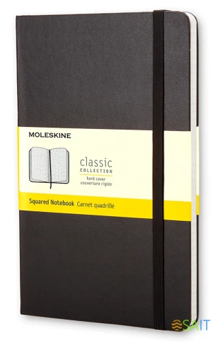 Блокнот Moleskine CLASSIC QP061 Large 130х210мм 240стр. клетка твердая обложка черный