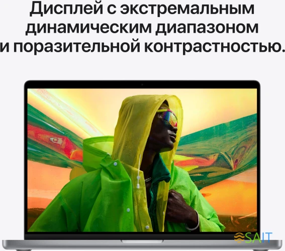 Ноутбук Apple MacBook Pro A2485 M1 Pro 10 core 16Gb SSD1Tb/16 core GPU 16.2" Liquid Retina XDR (3456x2234) macOS grey space WiFi BT Cam (MK193RU/A)