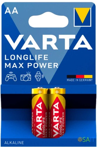 Батарея Varta LongLife Max Power LR6 Alkaline AA (2шт) блистер