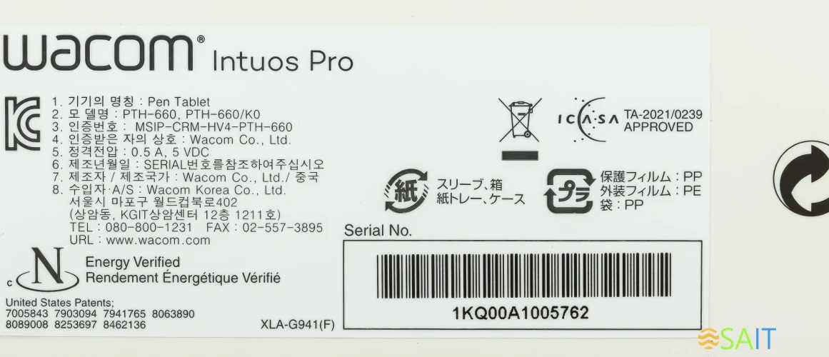 Графический планшет Wacom Intuos Pro Intuos Pro M (Medium) USB Type-C черный