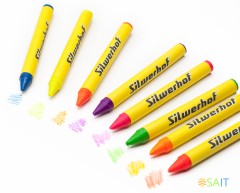 Восковые мелки Silwerhof Neon Монстрики 8цв. дл.100ммд.10мм картон.кор.