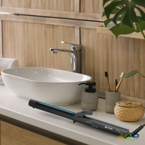 Щипцы Vitek Aquamarine VT-2313 60Вт черный макс.темп.:200С покрытие:керамическое