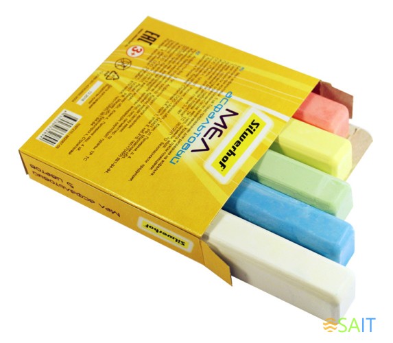 Мел цветной асфальтовый Silwerhof 882087-05 Солнечная коллекция 5цв. картон.кор.