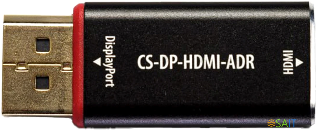 Переходник аудио-видео Cactus CS-DP-HDMI-ADR DisplayPort (m)/HDMI (f) позолоч.конт. черный