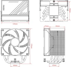 Устройство охлаждения(кулер) ID-Cooling Frozn A610 ARGB Soc-AM5/AM4/1200/1700/1851 белый 4-pin 29.9dB Al+Cu 250W 940gr Ret (FROZN A610 ARGB WHITE)