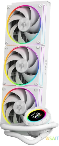 Система водяного охлаждения ID-Cooling SL360 ARGB Soc-AM5/AM4/1200/1700/1851 белый 4-pin 14-30dB Al+Cu LCD 350W Ret (SL360 WHITE)