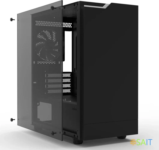 Корпус Zalman ZM-T4 Plus черный без БП mATX 6x120mm 1x140mm 1xUSB2.0 2xUSB3.0 audio bott PSU