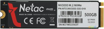 Накопитель SSD Netac PCIe 3.0 x4 500GB NT01NV3000-500-E4X NV3000 M.2 2280