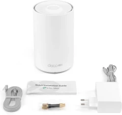 Бесшовный Mesh роутер TP-Link Deco X10-4G (DECO X10-4G(1-PACK)) AX1500 10/100/1000BASE-TX cat.6 белый