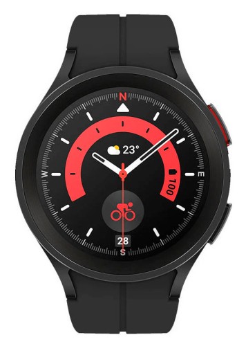 Смарт-часы Samsung Galaxy Watch 5 Pro 45мм 1.4" AMOLED корп.черный рем.черный (SM-R920NZKAMEA)
