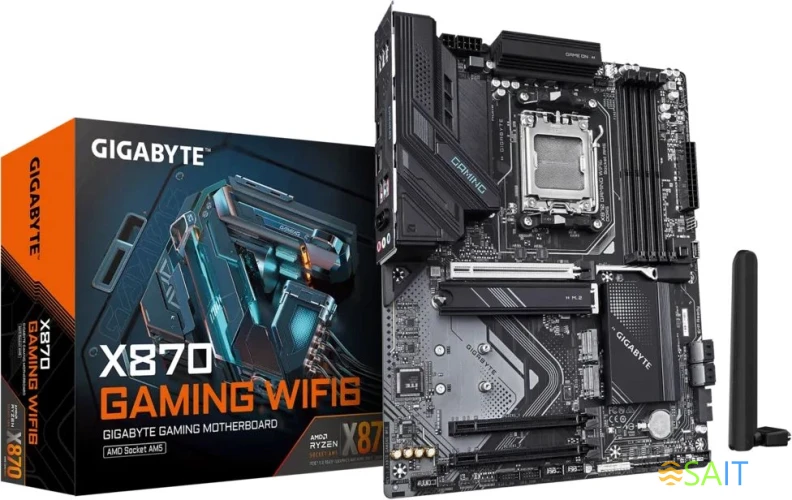 Материнская плата Gigabyte X870 GAMING WF6 SocketAM5 AMD X870 4xDDR5 ATX AC`97 8ch(7.1) 2.5Gg RAID+HDMI