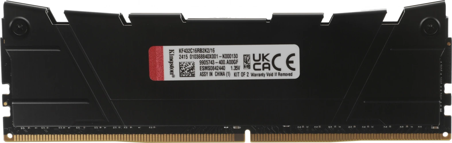 Память DDR4 2x8GB 3200MHz Kingston KF432C16RB2K2/16 Fury Renegade Black RTL Gaming PC4-25600 CL16 DIMM 288-pin 1.35В kit dual rank с радиатором Ret