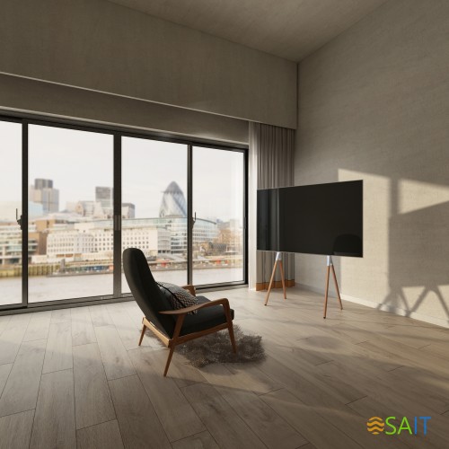 Подставка для телевизора Cactus CS-ST1247WTBCH белый/береза 49"-70" макс.40кг напольный