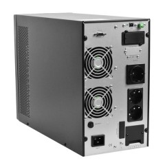 ИБП POWERMAN Online 2000 plus, LCD, двойного преобразования, 2000ВА, 1800Вт, 2 евророзетки с резервным питанием, USB, RS232, слот SNMP, разъем EPO, внешний блок батарей (в комплект не входит), 191 х 460 х 337 мм., 10.5 кг. Powerman Online 2000 Plus