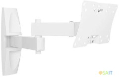 Кронштейн для телевизора Holder LCDS-5064 белый 10"-32" макс.30кг настенный поворотно-выдвижной и наклонный