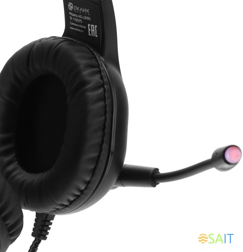Наушники с микрофоном Оклик HS-L930G SNORTER черный 2.1м мониторные USB оголовье (1192375)