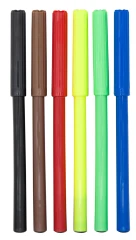 Фломастеры Silwerhof Веселые друзья 7.5мм 125мм круг. Вентилируемый 6цв. пакет с европодвесом