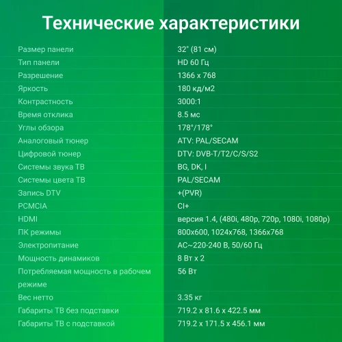 Телевизор LED Digma 32" DM-LED32SBB32 Яндекс.ТВ Frameless Metal черный/черный HD 60Hz DVB-T DVB-T2 DVB-C DVB-S DVB-S2 USB WiFi Smart TV