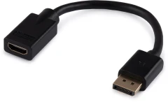 Переходник Buro DisplayPort (m)/HDMI (f) черный (BU-HDMI(F)-DP(M))