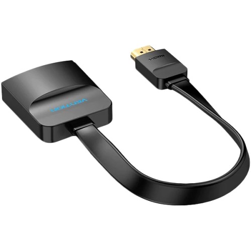 Мультимедиа конвертер Vention HDMI > VGA + аудио, гибкий, плоский Мультимедиа конвертер Vention HDMI 19М/VGA F/mini Jack 3.5 mm F/micro USB 2.0 Type B F (ACKBB)