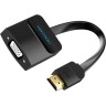 Мультимедиа конвертер Vention HDMI > VGA + аудио, гибкий, плоский Мультимедиа конвертер Vention HDMI 19М/VGA F/mini Jack 3.5 mm F/micro USB 2.0 Type B F (ACKBB)