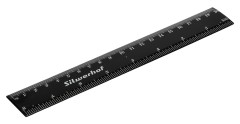 Линейка Silwerhof 160163 пластик дл.20см черный спайка