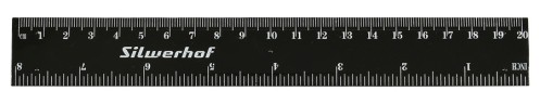 Линейка Silwerhof 160163 пластик дл.20см черный спайка