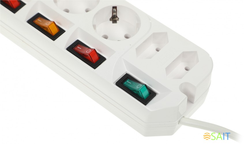 Сетевой удлинитель Most A10 5м (6 розеток) белый (коробка)