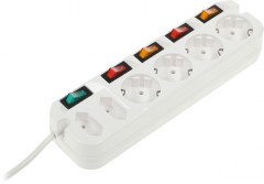 Сетевой удлинитель Most A10 5м (6 розеток) белый (коробка)