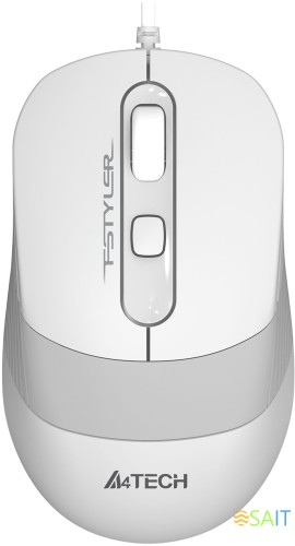 Мышь A4Tech Fstyler FM10S белый/серый оптическая 1600dpi silent USB 3but (FM10S USB WHITE)