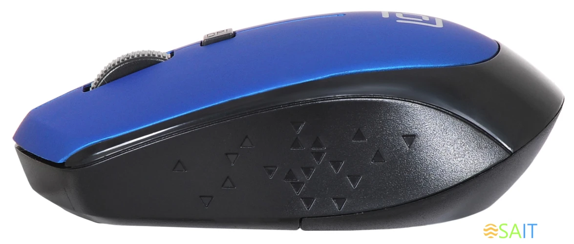 Мышь Оклик 488MW черный/синий оптическая 1600dpi беспров. USB для ноутбука 4but (1196569)