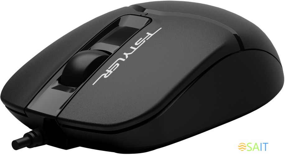 Мышь A4Tech Fstyler FM12ST черный оптическая 1200dpi silent USB для ноутбука 2but (FM12ST BLACK)