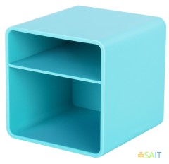 Подставка Deli ENS011blue Nusign 2отд. для письменных принадлежностей 84х84х86мм синий пластик