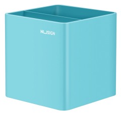 Подставка Deli ENS011blue Nusign 2отд. для письменных принадлежностей 84х84х86мм синий пластик