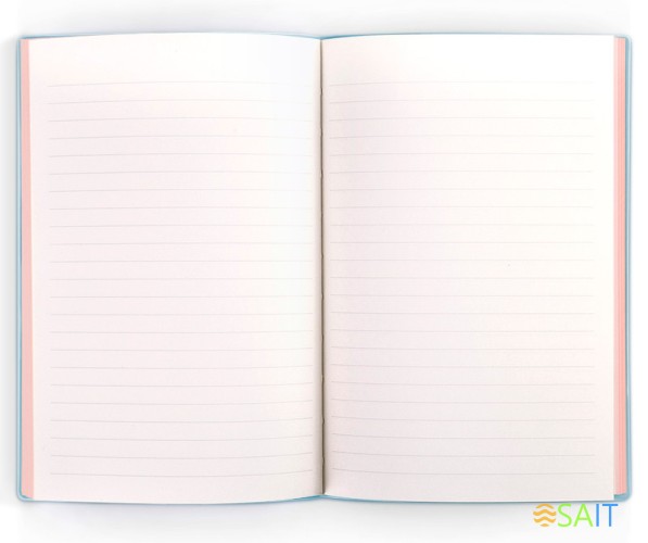 Блокнот Deli 22283LT-BLUE 210х143мм искусст. кожа 96л голубой