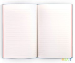 Блокнот Deli 22283LT-BLUE 210х143мм искусст. кожа 96л голубой