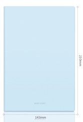 Блокнот Deli 22283LT-BLUE 210х143мм искусст. кожа 96л голубой