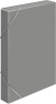 Папка-короб на резинке Бюрократ -BA40/07GREY пластик 0.7мм корешок 40мм A4 серый