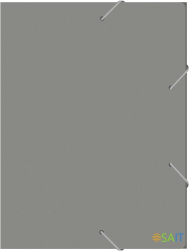 Папка-короб на резинке Бюрократ -BA40/07GREY пластик 0.7мм корешок 40мм A4 серый