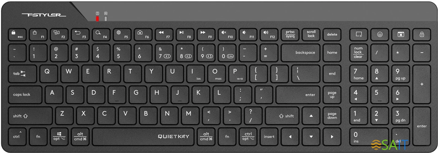 Клавиатура A4Tech Fstyler FBK23 AS черный USB беспроводная BT/Radio (FBK23 AS)