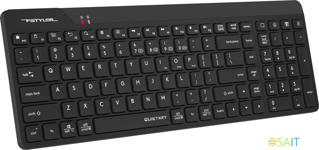 Клавиатура A4Tech Fstyler FBK23 AS черный USB беспроводная BT/Radio (FBK23 AS)