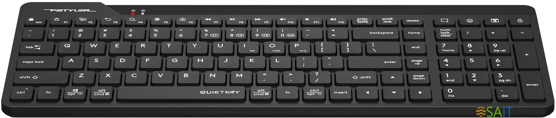 Клавиатура A4Tech Fstyler FBK23 AS черный USB беспроводная BT/Radio (FBK23 AS)