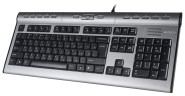 Клавиатура A4Tech KLS-7MUU серебристый/черный USB slim Multimedia (KLS-7MUU USB)
