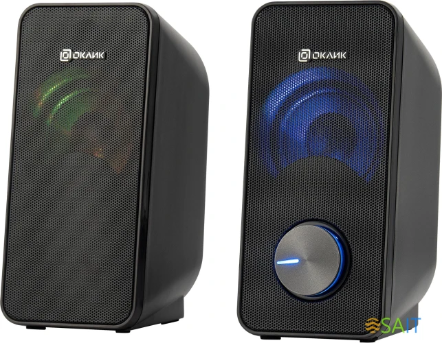 Колонки Оклик OK-122 2.0 черный 6Вт