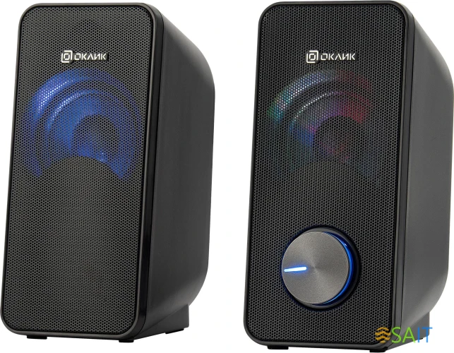 Колонки Оклик OK-122 2.0 черный 6Вт