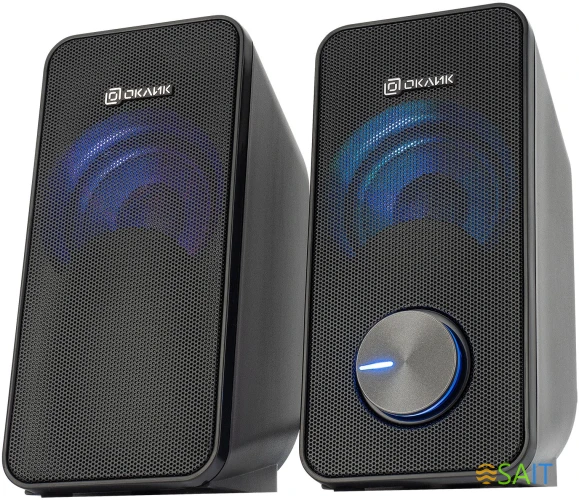 Колонки Оклик OK-122 2.0 черный 6Вт