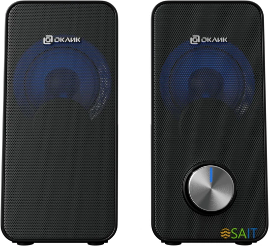 Колонки Оклик OK-122 2.0 черный 6Вт